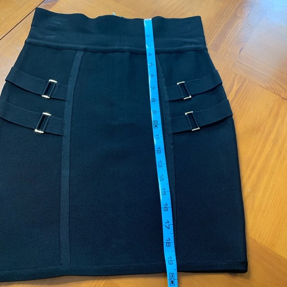 NWOT Bebe Bodycon High Waisted Jet Black Skirt Size M - Picture 10 of 10